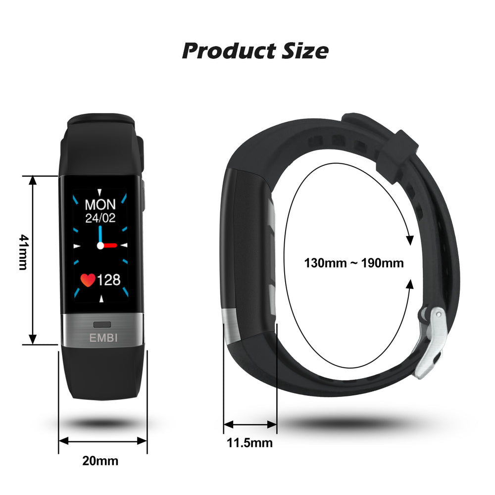 Montre intelligente moniteur de forme physique Surveillez votre famille et votre propre pression artérielle cardiaque ECG Audar EMBI Montre intelligente moniteur de forme physique Surveillez votre famille et votre propre pression artérielle cardiaque ECG Audar EMBI
