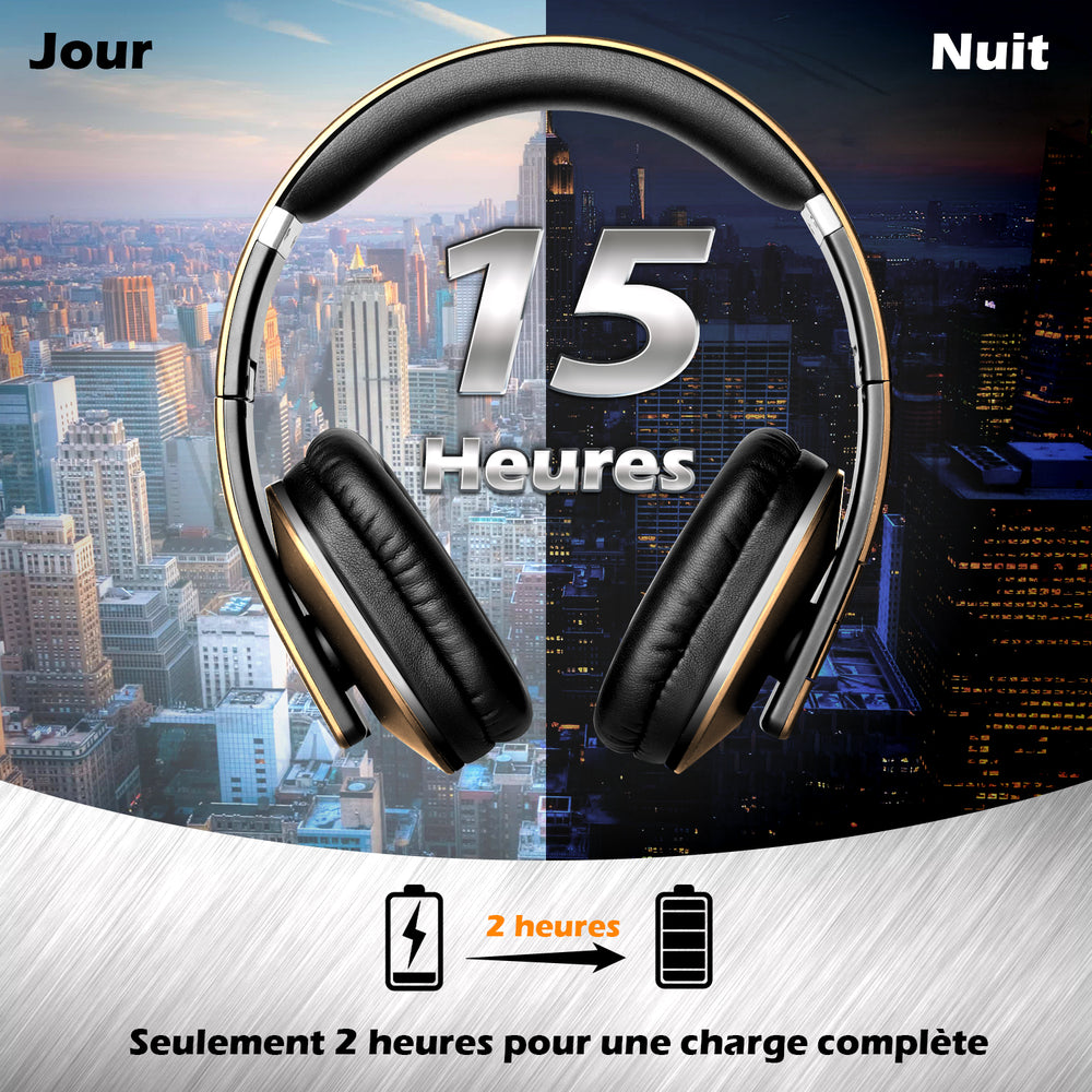 Casque Bluetooth  supra-auriculaires NFC AptX à faible latence - August EP650 Casque Bluetooth  supra-auriculaires NFC AptX à faible latence - August EP650