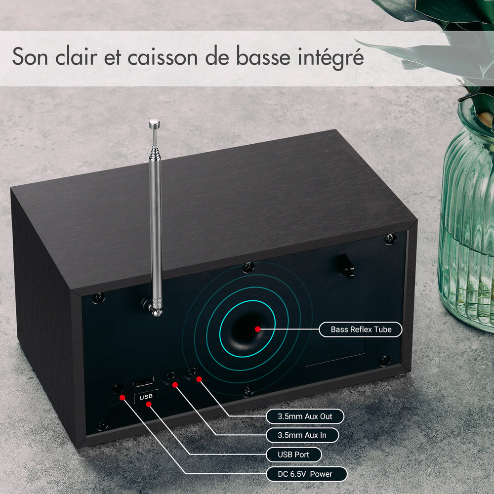 Réveil numérique DAB+ FM double radio haut-parleur Bluetooth August MB420 Réveil numérique DAB+ FM double radio haut-parleur Bluetooth August MB420