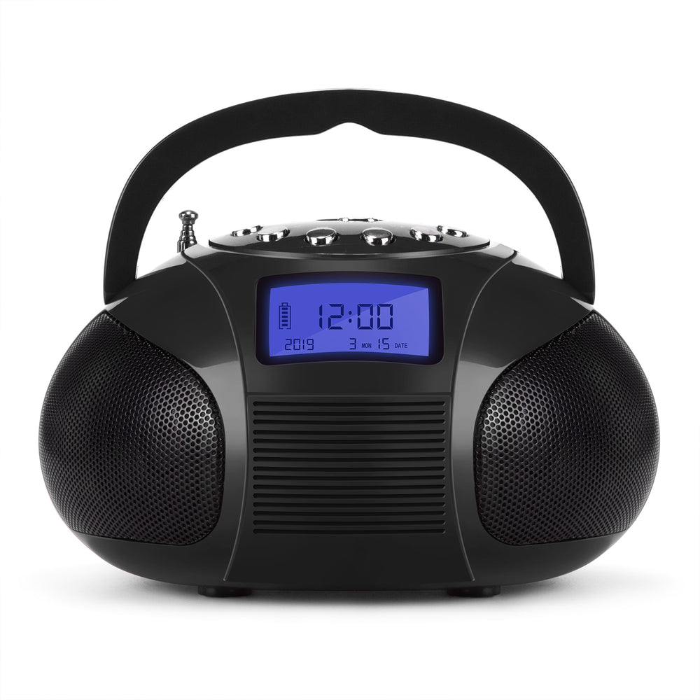 Haut-parleur Bluetooth Portable Rechargeable MP3 AUX FM Réveil Radio August SE20 - Noir Haut-parleur Bluetooth Portable Rechargeable MP3 AUX FM Réveil Radio August SE20 - Noir
