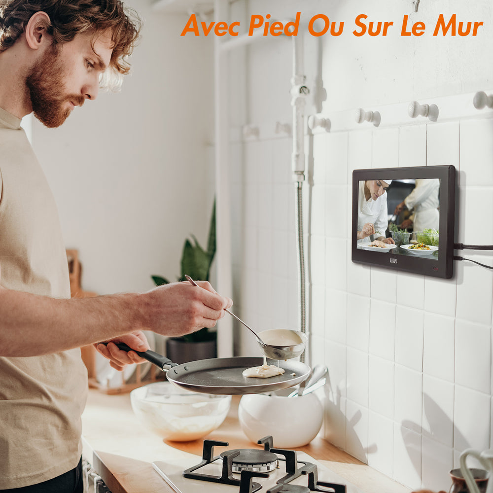 TV portable 10 pouces TNT numérique HDMI USB PVR AV-In multimédia DVB-T2 August DA100D