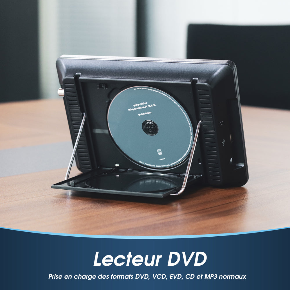 TV avec lecteur DVD intégré portable pour caravane camping-car RV cuisine August DA383