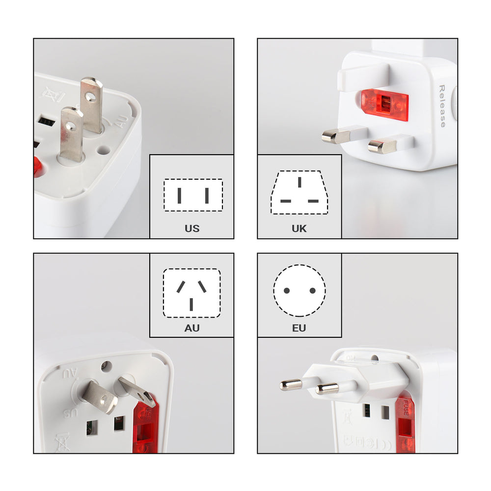 Adaptateur secteur de voyage mondial Port adaptateur USB UK EU AU US Universal Plug - WAP150