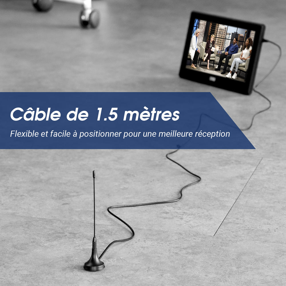 Antenne  TNT HD avec base magnétique pour voitures et camions August DTA180