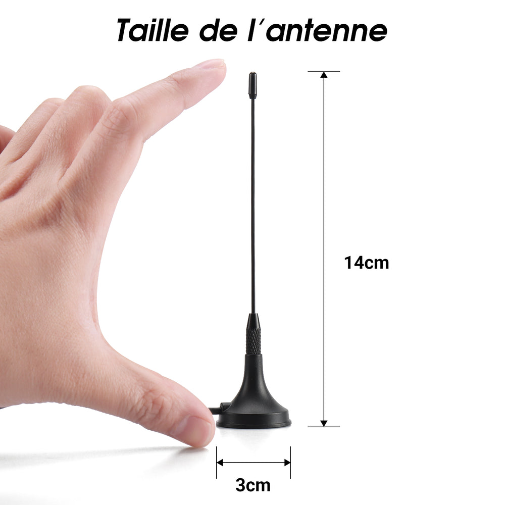 Antenne  TNT HD avec base magnétique pour voitures et camions August DTA180