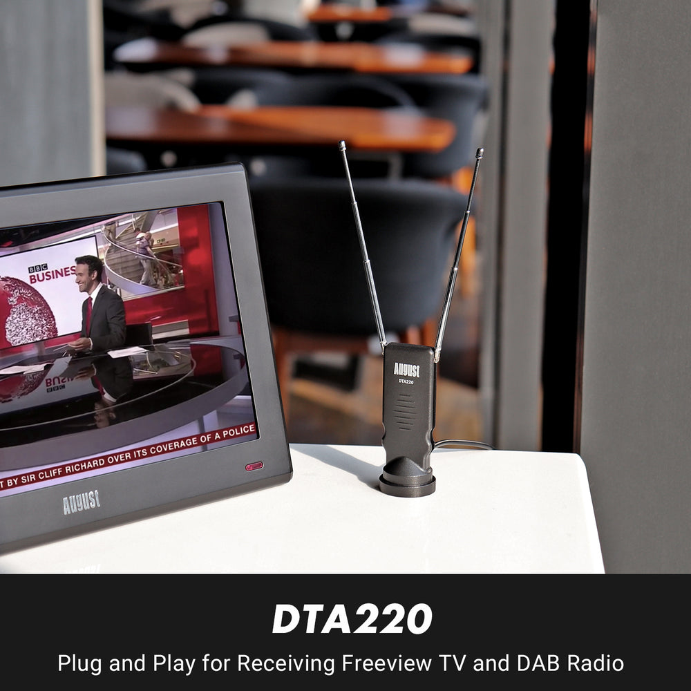 TNT TV PORTABLE Antenne HD Intérieur Extérieur DVB-T2 Antenne de télévision DTA220