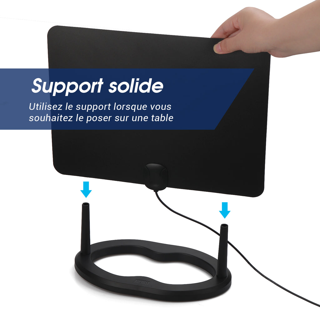 Antenne plate de télévision numérique pour TNT et TNT HD - August DTA455