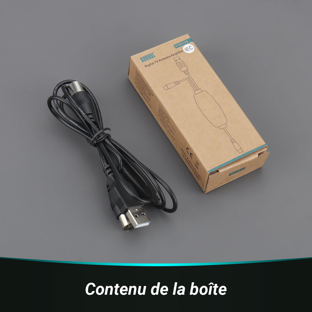 Amplificateur d'antenne pour amplifier le signal de l'antenne TV numérique coaxiale DTB115