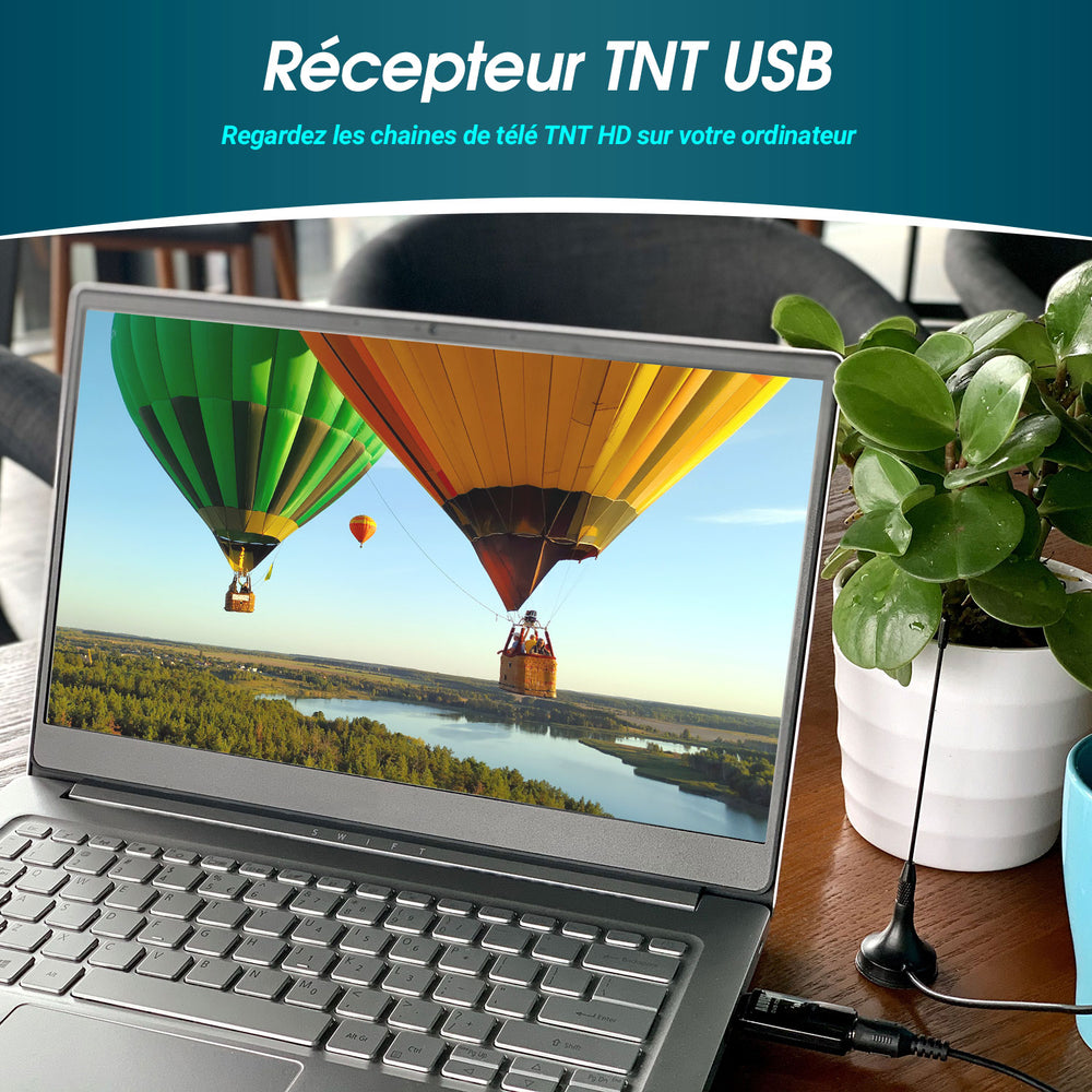 Récepteur tuner TV PC USB DVB-T2 numérique Timeshift Windows 10 11 - August DVB-T202