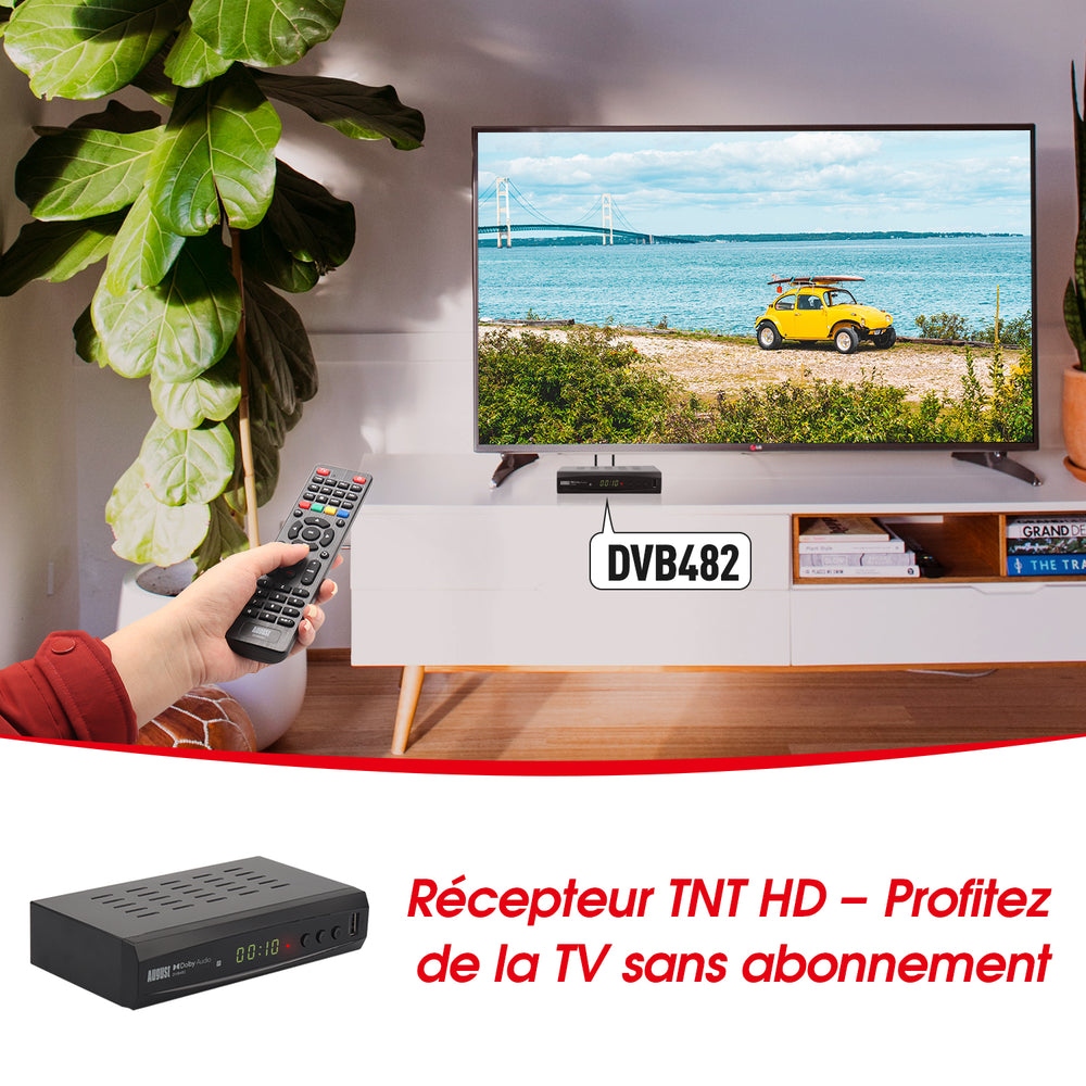 TNT HD -Décodeur -double enregistreur - AUGUST DVB482 - Regardez et enregistrez deux chaînes