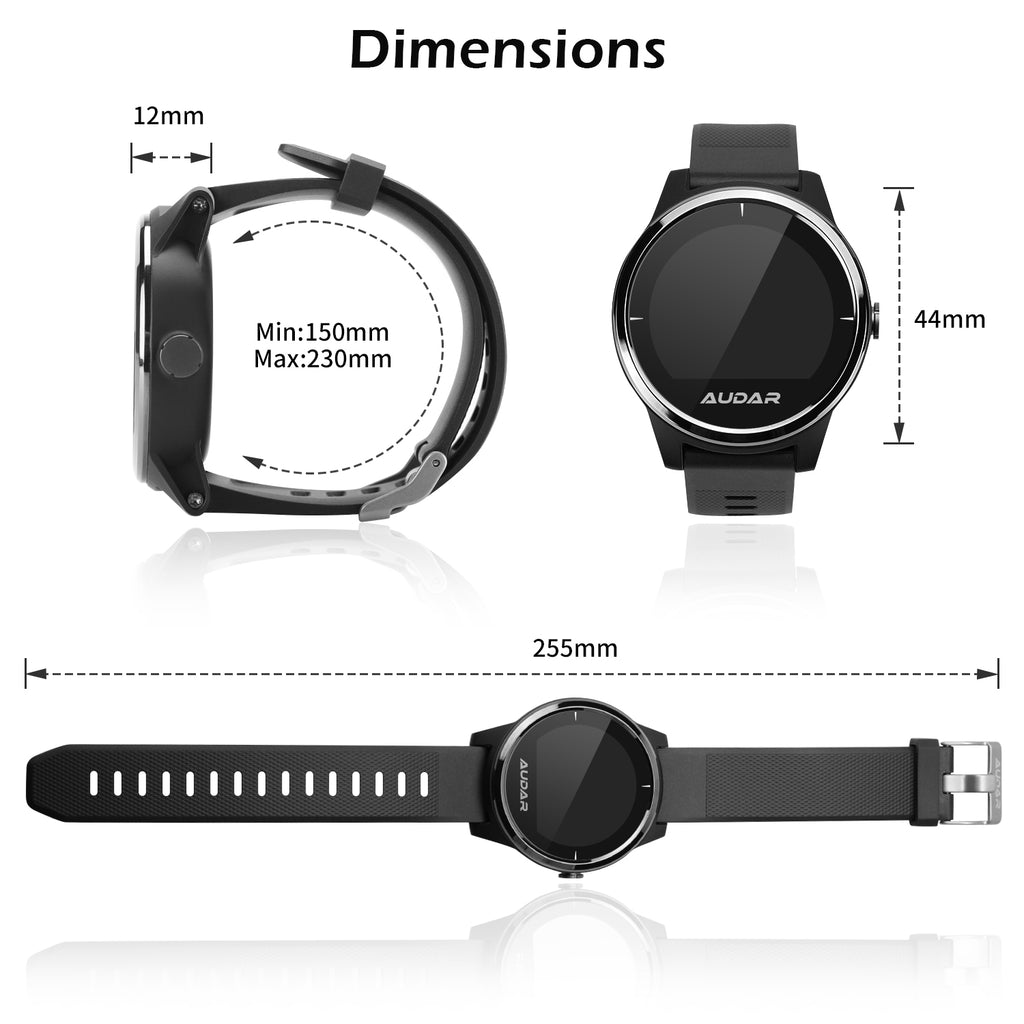 Montre de remise en forme intelligente Surveillez votre famille ou votre Fréquence cardiaque Pression artérielle Batterie longue durée Audar E1