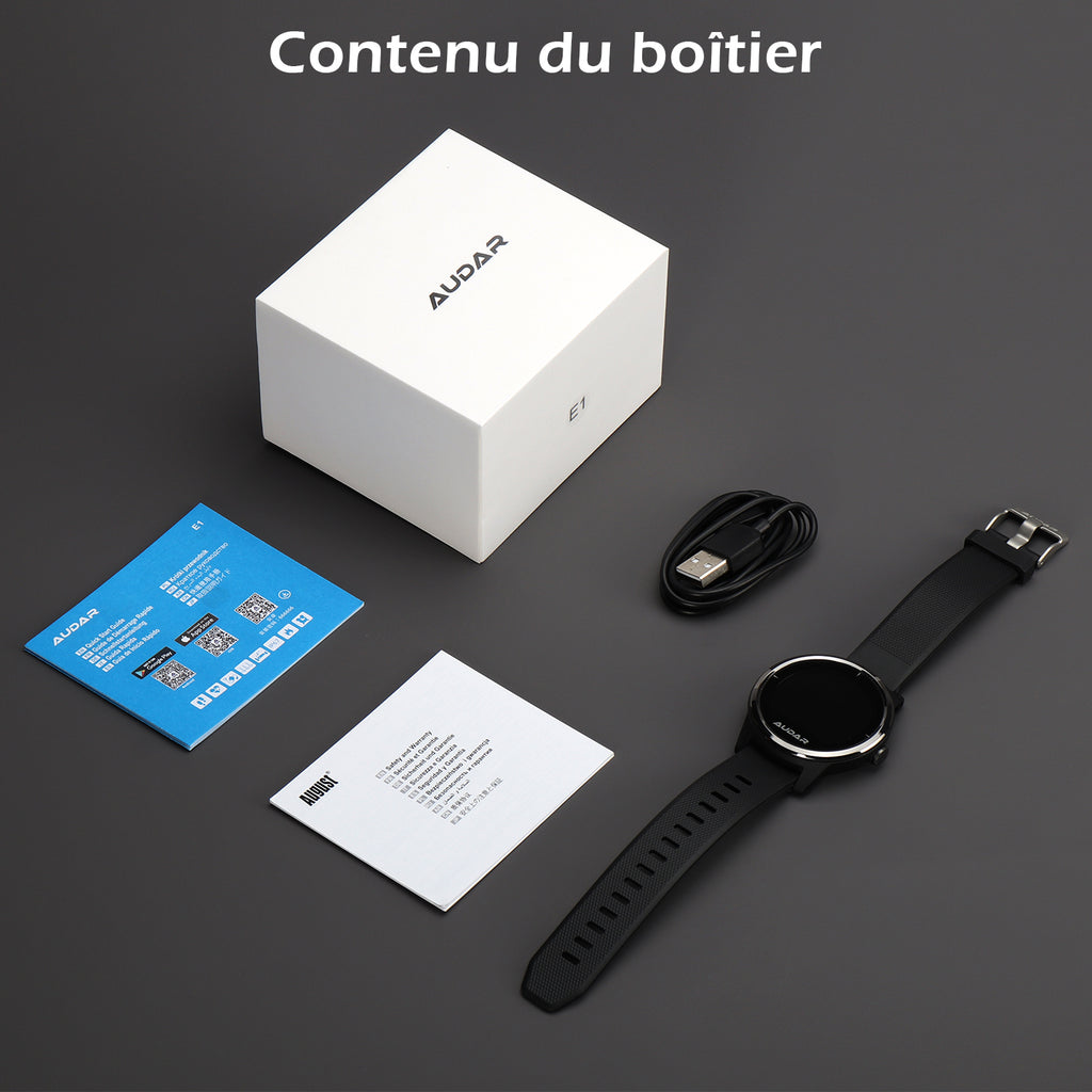 Montre de remise en forme intelligente Surveillez votre famille ou votre Fréquence cardiaque Pression artérielle Batterie longue durée Audar E1
