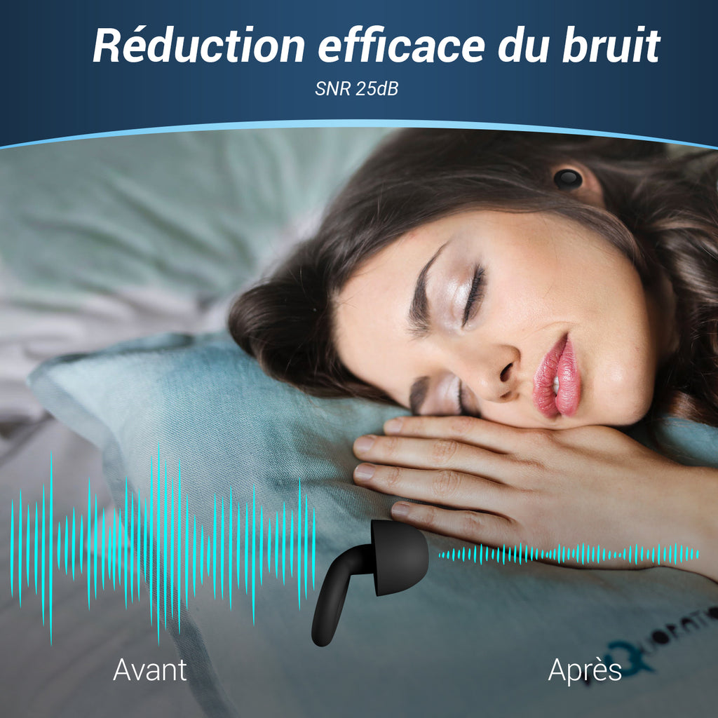 Bouchons d'oreilles pour dormir avec ronflements, trafic, petites oreilles et anxiété EAR530