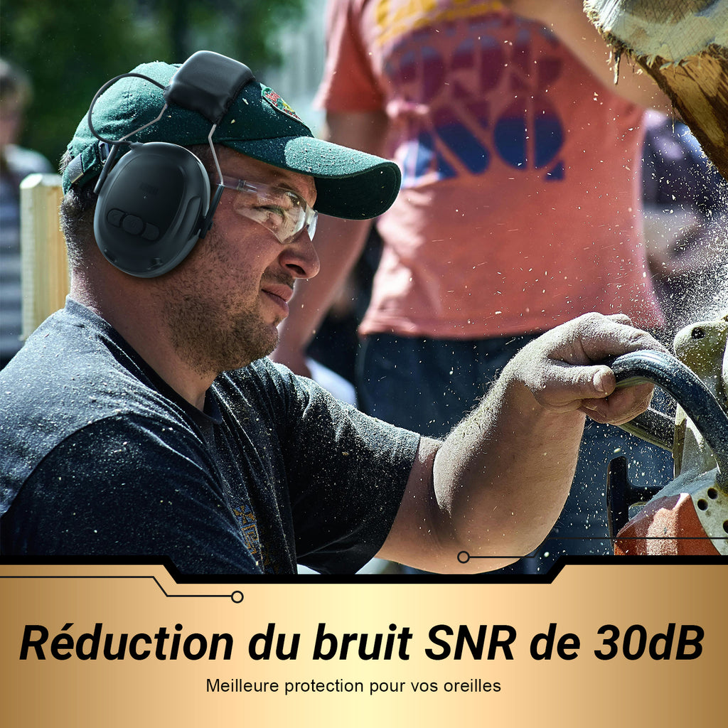 Écouteurs Bluetooth rechargeables avec protège-oreilles antibruit ANC - AUGUST EP120