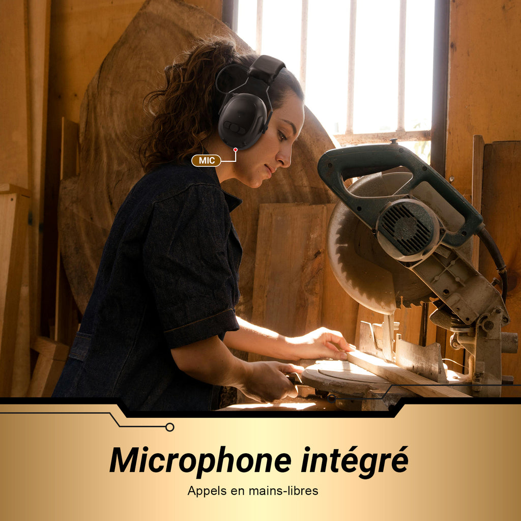 Écouteurs Bluetooth rechargeables avec protège-oreilles antibruit ANC - AUGUST EP120