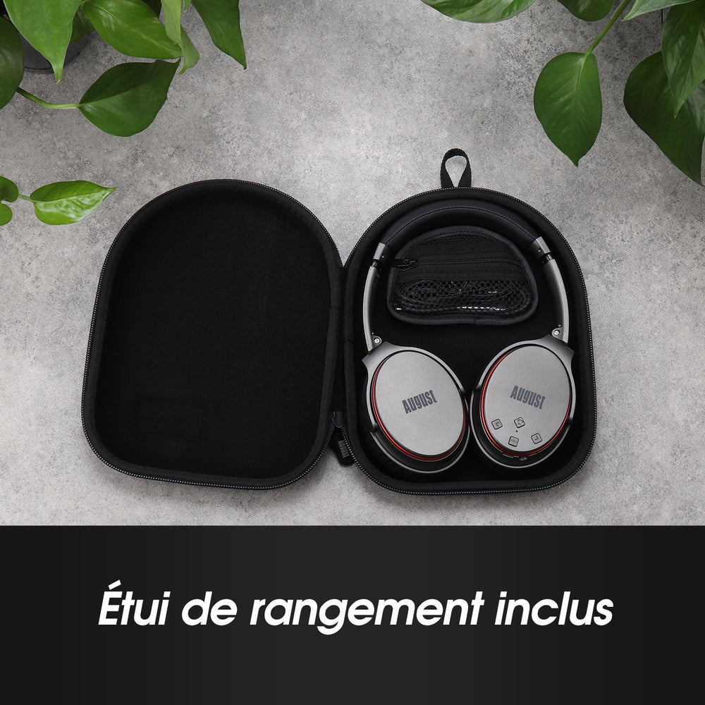 Casque Bluetooth à réduction de bruit ANC NFC AptX August EP735