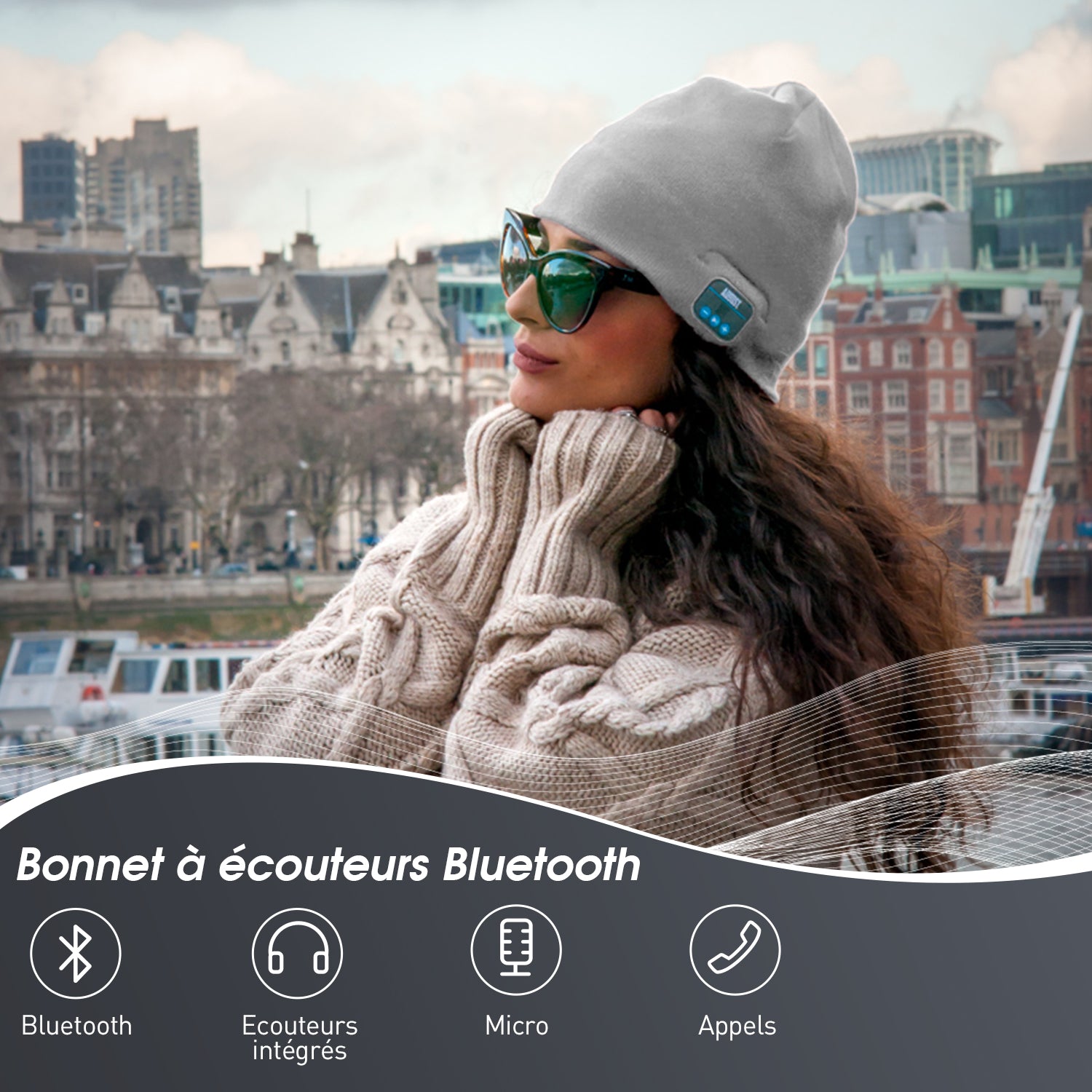 Bonnet Bluetooth Microphone intégré August EPA20