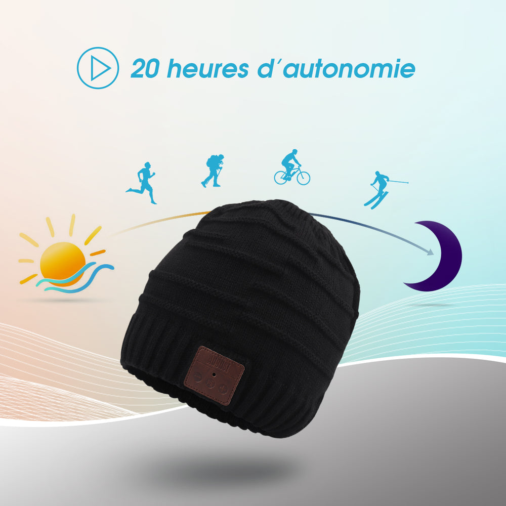 Écouteurs rechargeables sans fil Bluetooth Beanie bonnet avec microphone August EPA25