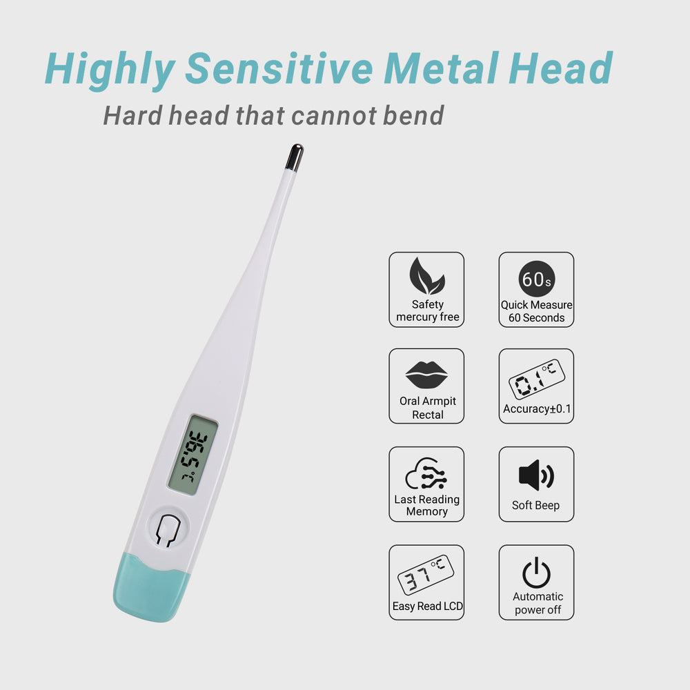 Thermomètre medical Numérique Rectale Aisselle Axillaire Buccal LCD – Daffodil HPC350 –  Fièvre Température Bébé Enfant Adulte  Electronique Médical - Bip sonore & mémoire