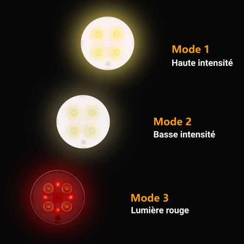 Le détecteur de mouvement magnétique à Lumières LED de Pack double en jaune chaud 300K rechargeable August LEC022