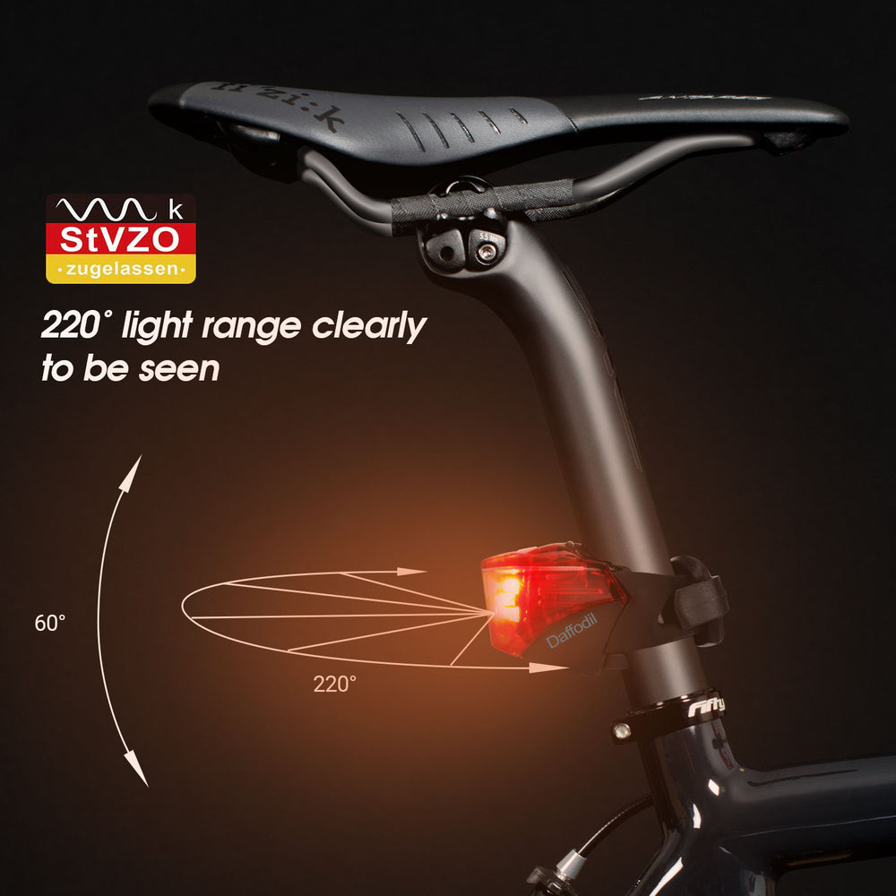 Feu arrière de vélo LED super lumineux USB feu arrière étanche rechargeable LEC510