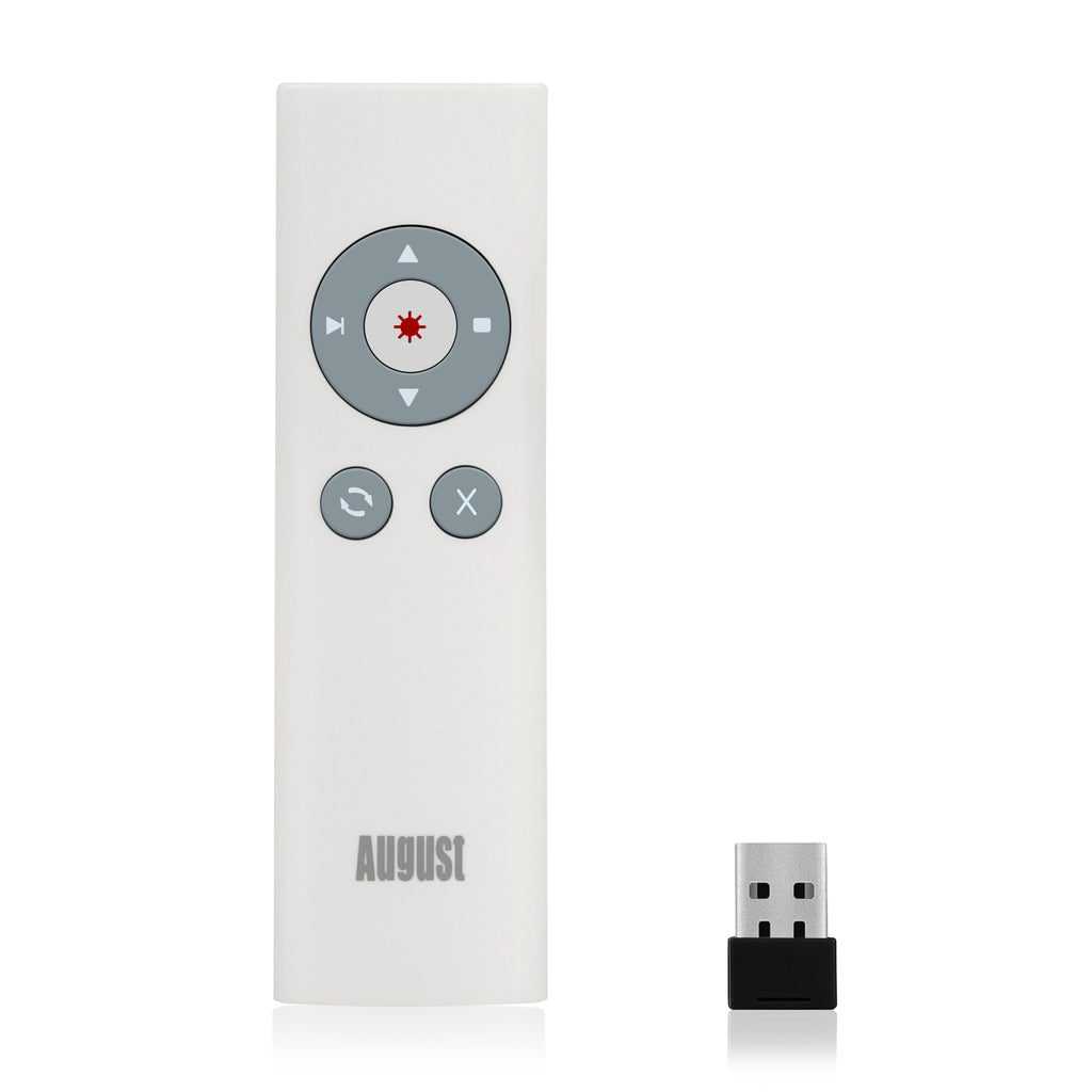 Pointeur laser PowerPoint et clicker de présentation avec touches de raccourci August LP200
