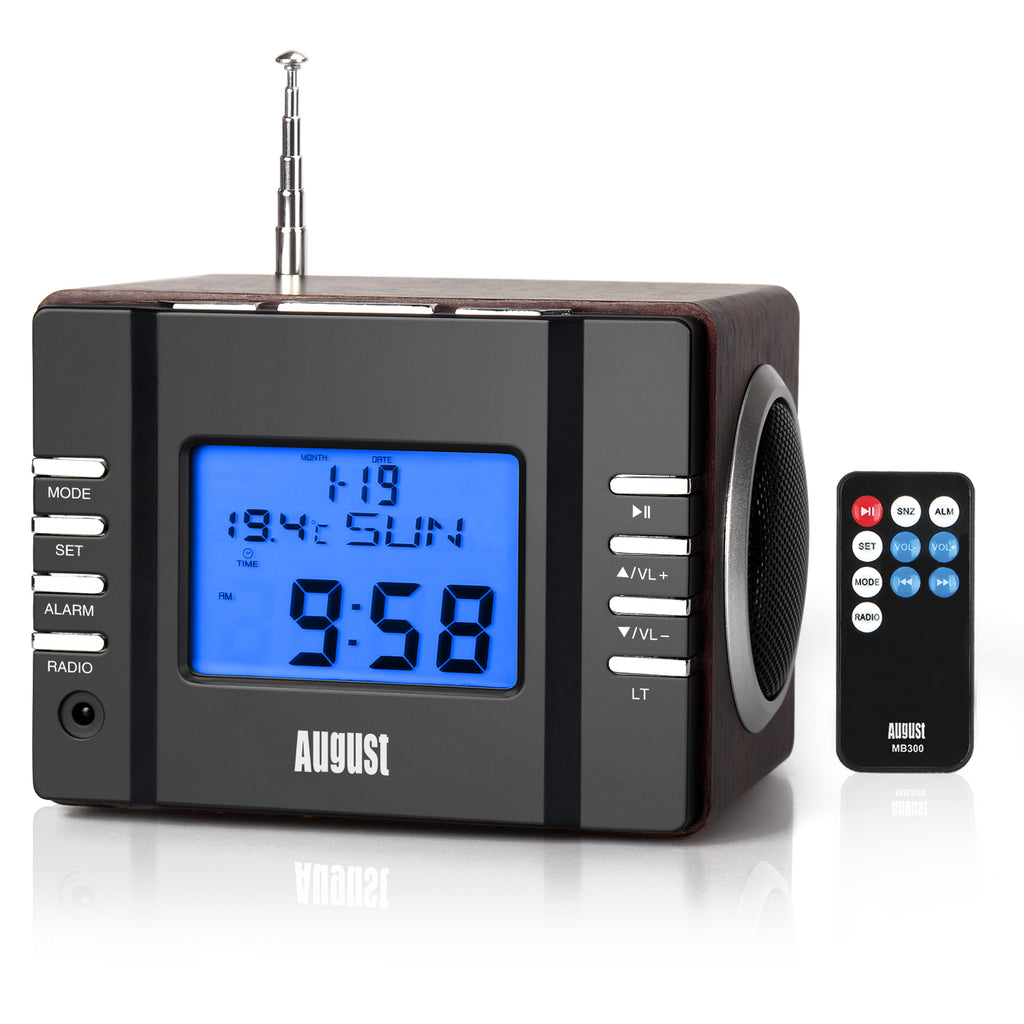 Table De Chevet Réveil Avec Radio Et USB/SD MP3 August MB300