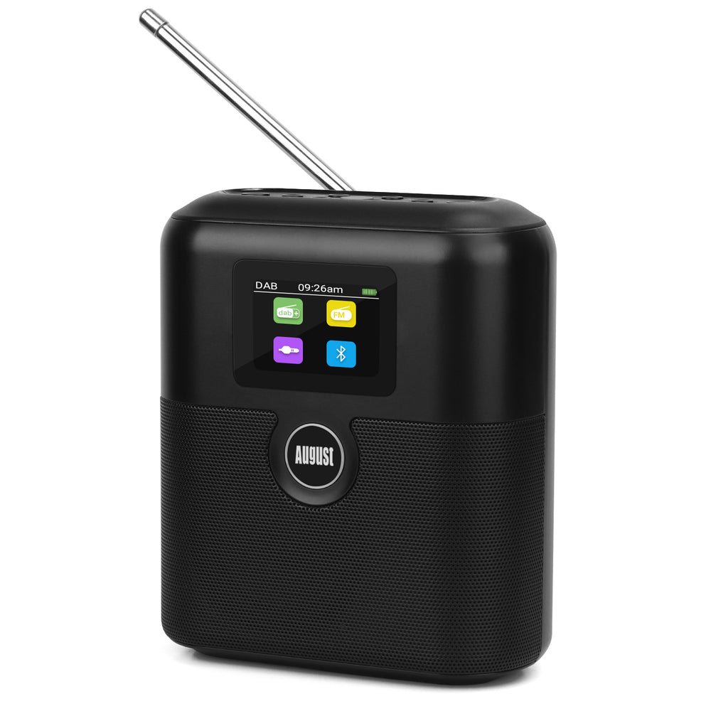 Haut-parleur Bluetooth portable DAB / DAB+ / FM Radio-réveil numérique August MB330