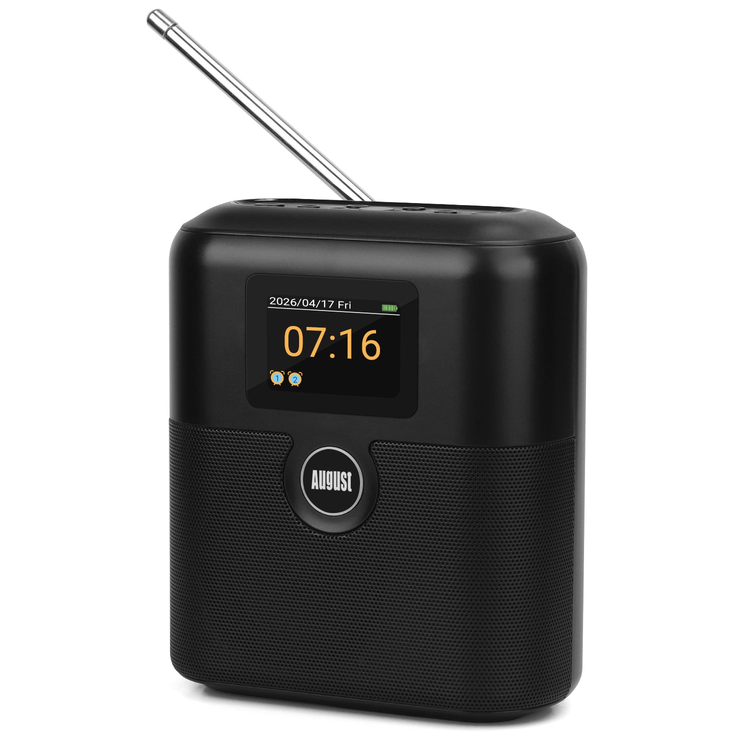 Haut-parleur Bluetooth portable DAB / DAB+ / FM Radio-réveil numérique August MB330