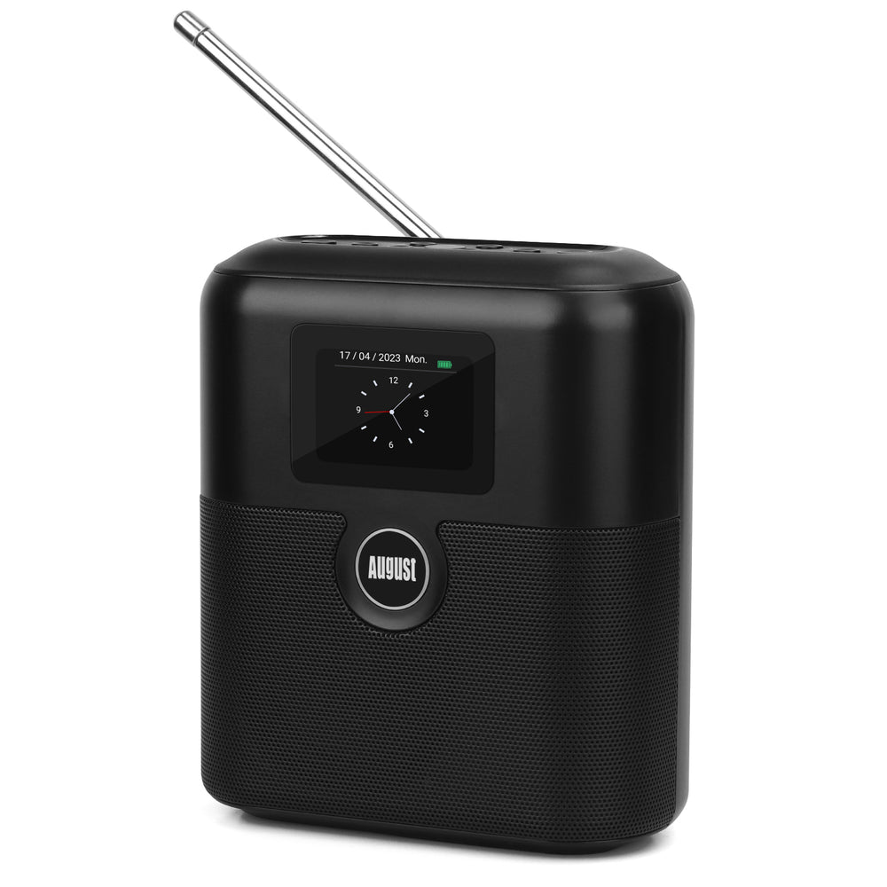 Haut-parleur Bluetooth portable DAB / DAB+ / FM Radio-réveil numérique August MB330