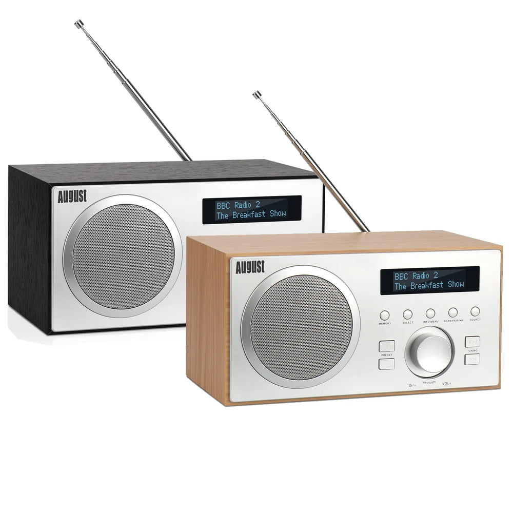 Réveil numérique DAB+ FM double radio haut-parleur Bluetooth August MB420