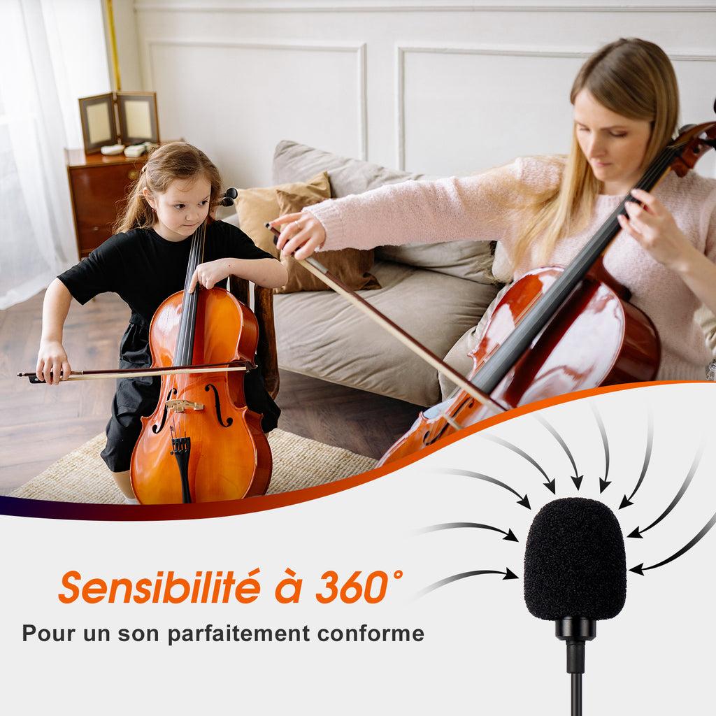 USB C Lavalier Microphone Omnidirectionnel Revers Mic Clip Enregistreur Professionnel Dynamique - MCP150