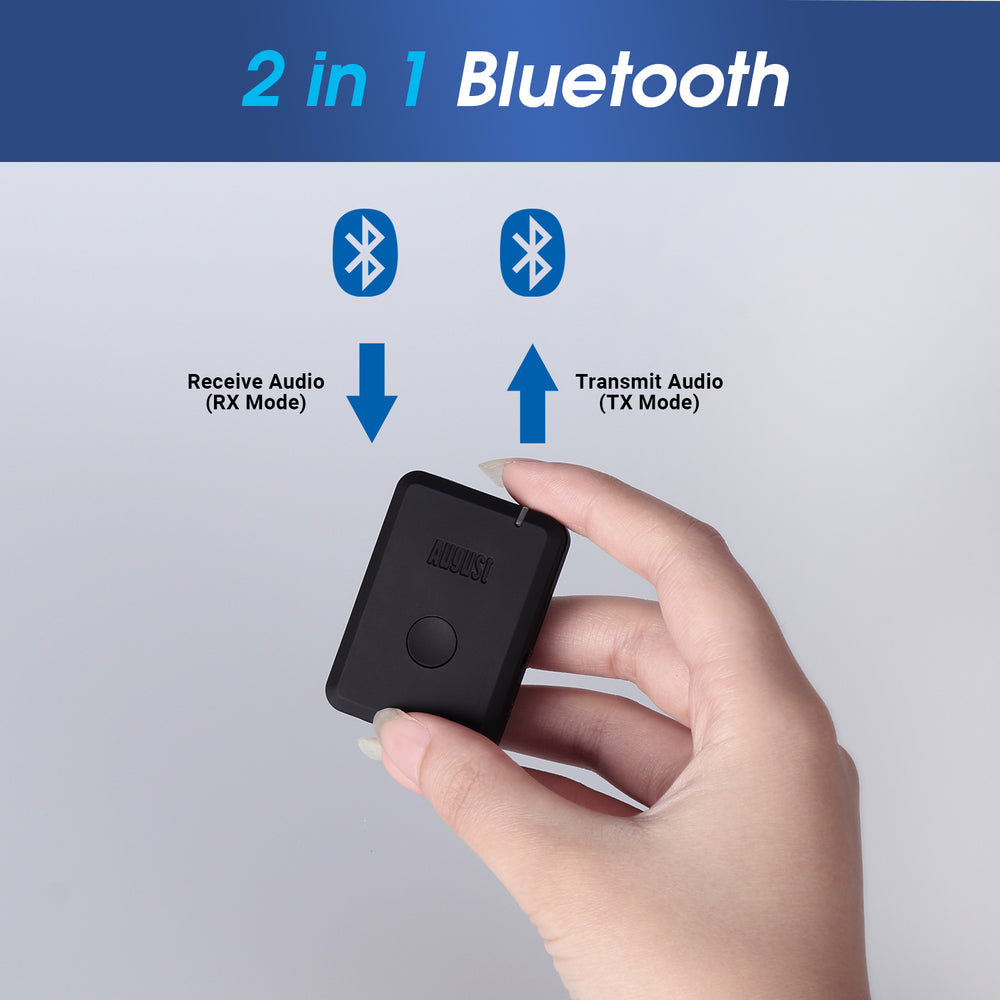 Adaptateur de casque Bluetooth August pour téléviseurs - Envoyez le son de votre téléviseur vers un casque filaire ou sans fil MR260