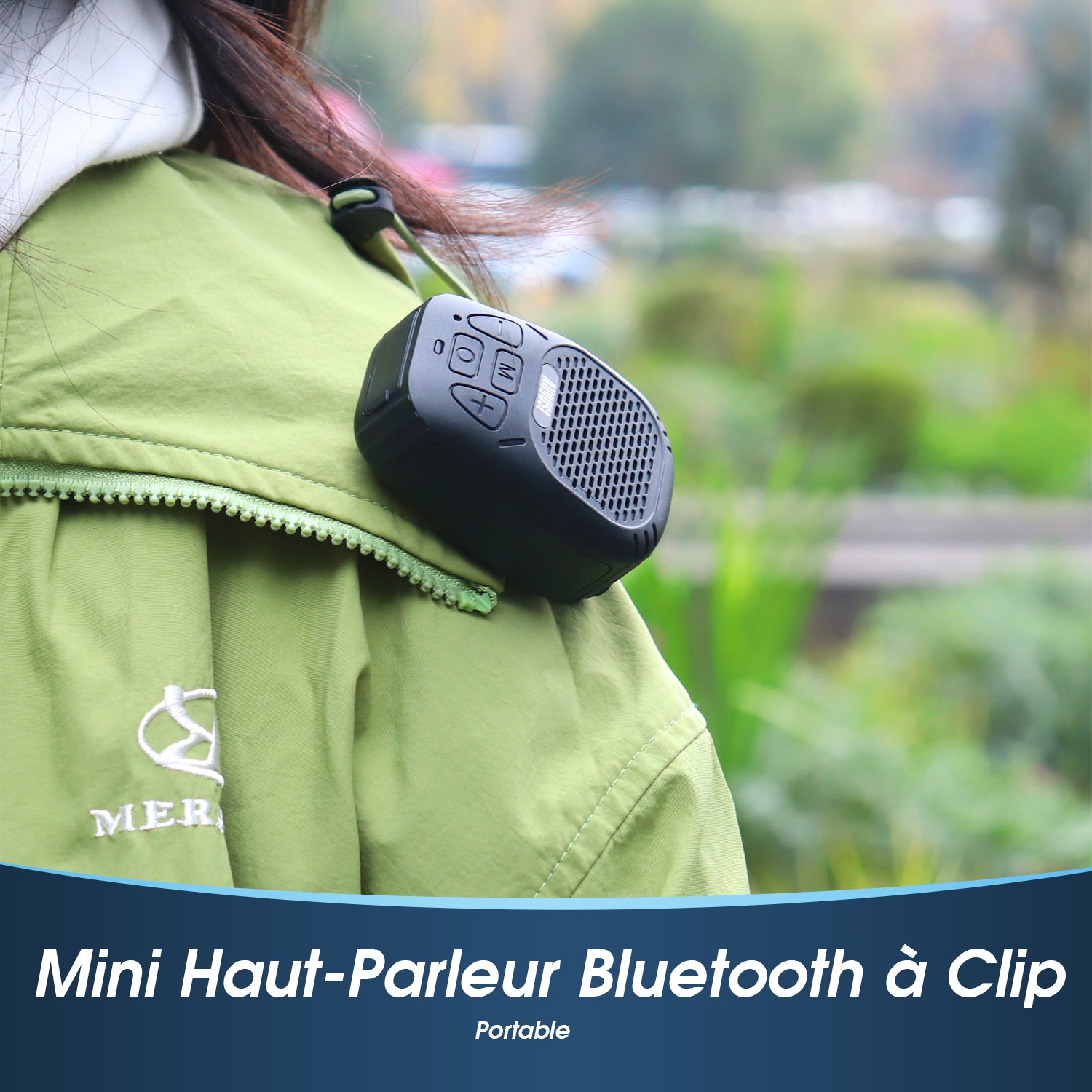 Mini haut-parleur Bluetooth étanche pour le cyclisme, la randonnée et l'extérieur - August MS550