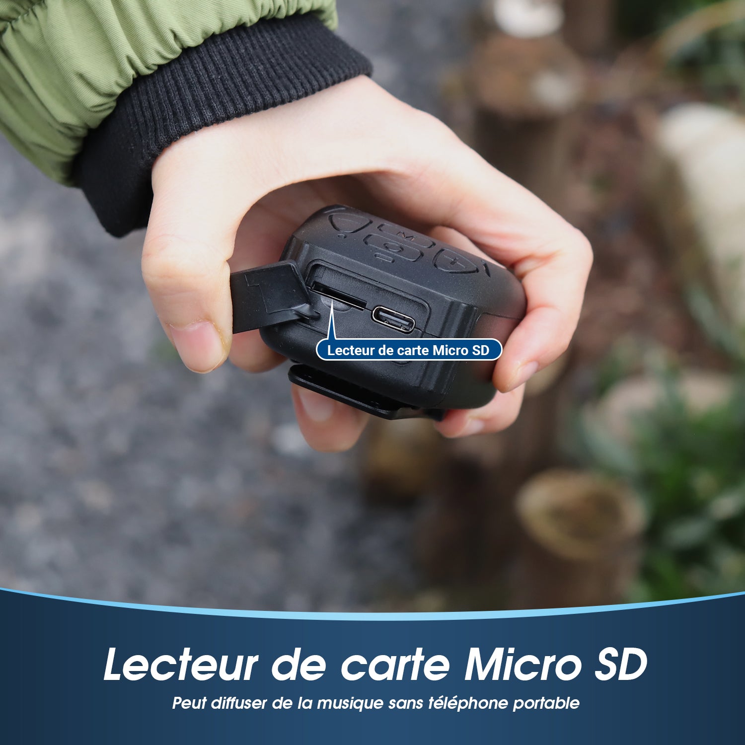 Mini haut-parleur Bluetooth étanche pour le cyclisme, la randonnée et l'extérieur - August MS550