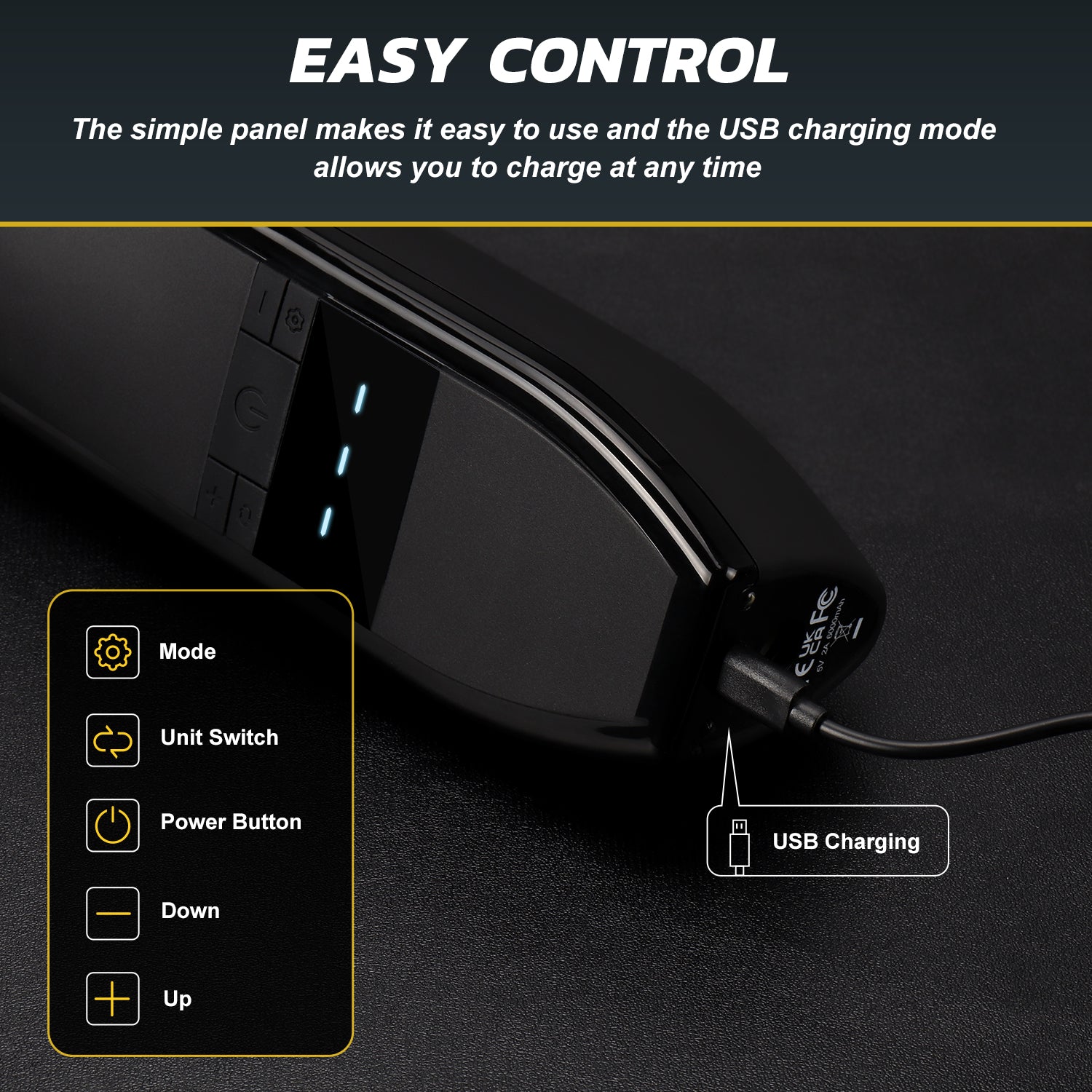 Compresseur d'air portable Pompe à main automatique rechargeable pour pneus - PUM300