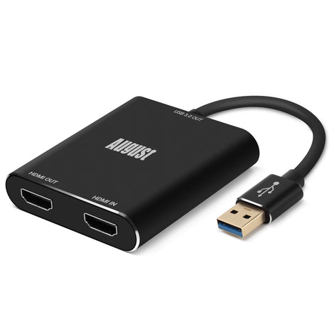 Appareil de capture vidéo Entrée et sortie HDMI - Carte de capture de jeu pour le streaming – August VGB500