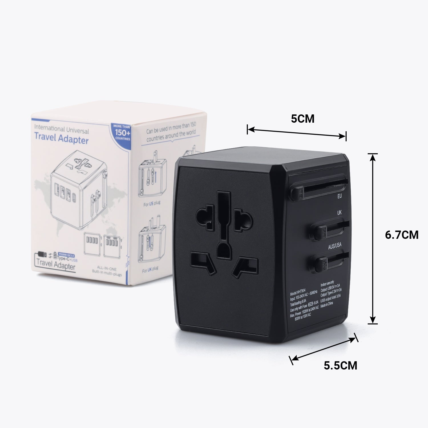 Adaptateur secteur de voyage mondial Port adaptateur USB UK EU AU US Universal Plug - WAP150