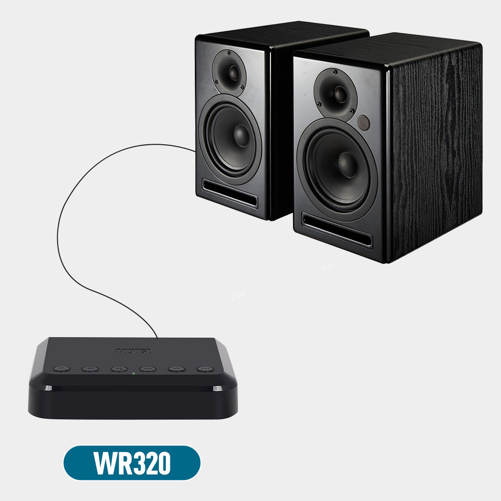 Récepteur de musique Audio sans fil WiFi Bluetooth adaptateur de musique multiroom pour système de haut-parleurs  HiFi August WR320B