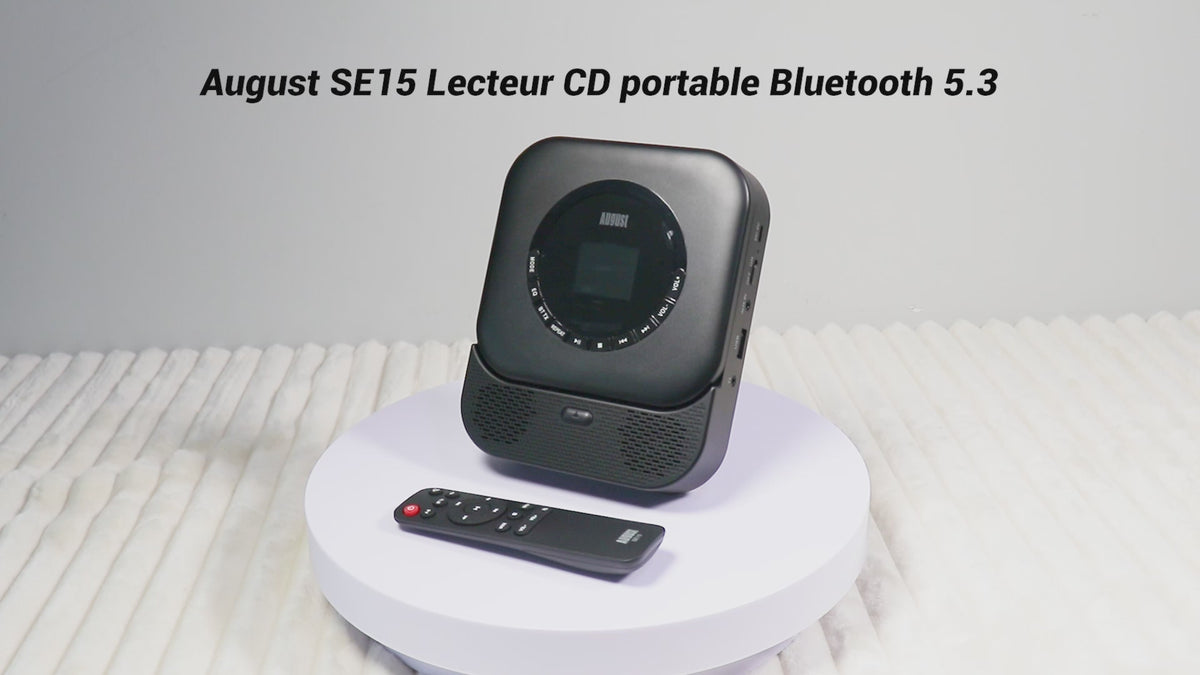Lecteur CD portable avec Bluetooth et haut-parleur MP3 USB SE15