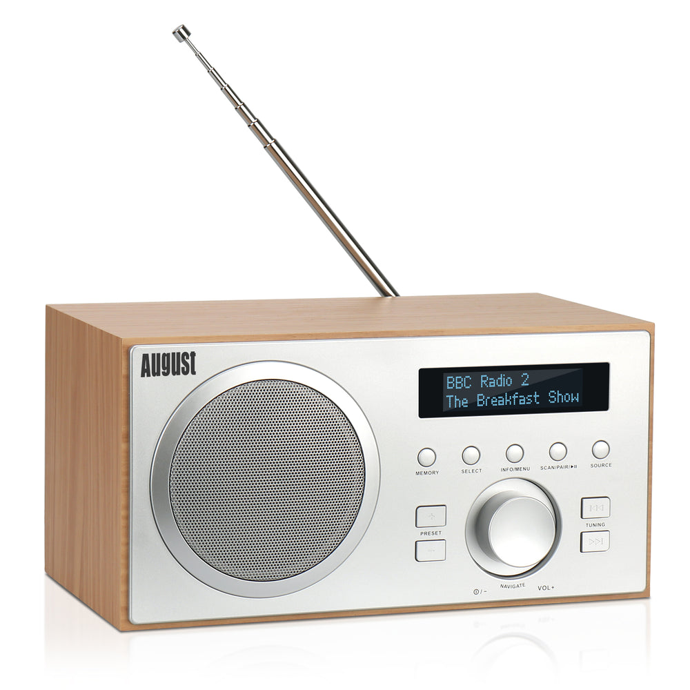 Réveil numérique DAB+ FM double radio haut-parleur Bluetooth August MB420